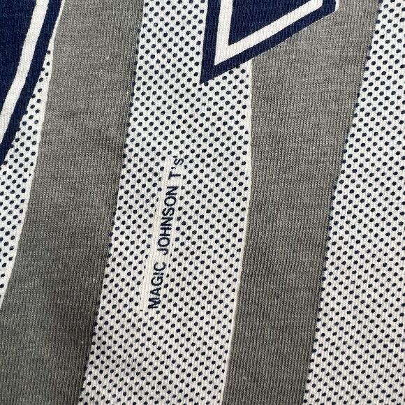 Rare VTG MAGIC JOHNSON Dallas Cowboys All Over Print Single Stitch T Shirt 90 L - Picture 5 of 8